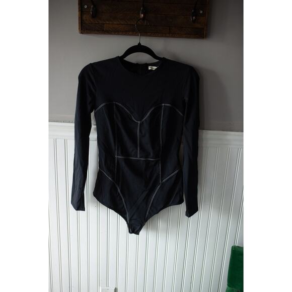 Mara Hoffman Lido One Piece Swimsuit Rash Guard Medium NEW - Picture 3 of 5